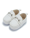 First walker Pu leather dress baby boy Soft sole infant Moccasins baby loafers shoes White